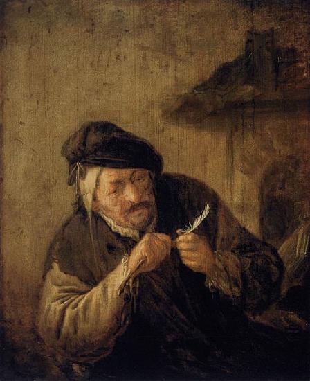 Adriaen van ostade Cutting the Feather